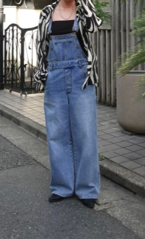 ワークデニムサロペット